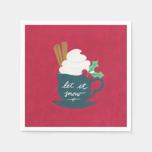 Eine Tasse Schnee lassen Serviette (Vorderseite)