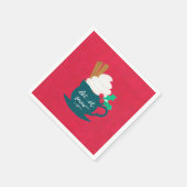 Eine Tasse Schnee lassen Serviette (Ecke)