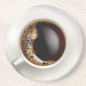 Eine Tasse schwarzen Kaffees Getränkeuntersetzer (Vorne)
