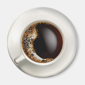 Eine Tasse schwarzen Kaffees Magnet (Vorne)