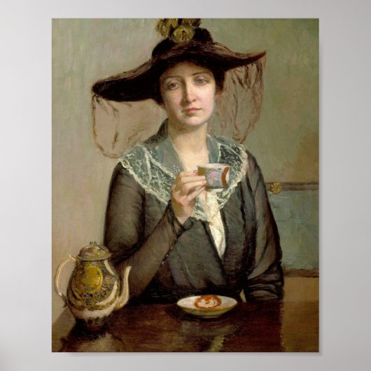 Eine Tasse Tee | Lilla Cabot Perry Poster (Vorne)