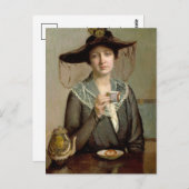 Eine Tasse Tee | Lilla Cabot Perry Postkarte (Vorne/Hinten)