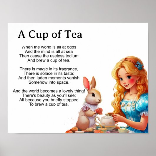 Eine Tasse Tee Poster (Vorne)