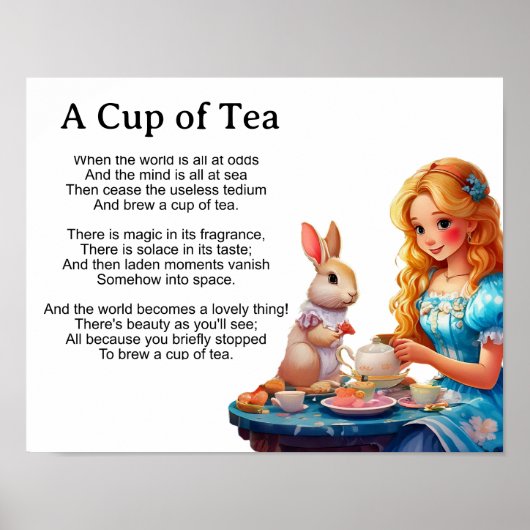 Eine Tasse Tee Poster (Vorne)