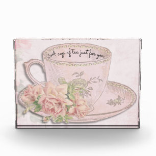 Eine Tasse Tee zum Muttertag Rosa für dich Fotoblock