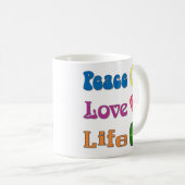 Eine Tasse, um das Leben und mehr zu fördern. Kaffeetasse (VorderseiteRechts)