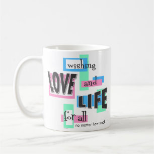 Eine Tasse, um das Leben zu fördern. Kaffeetasse