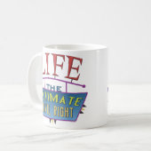 Eine Tasse, um das Leben zu fördern. Kaffeetasse (Vorderseite Links)