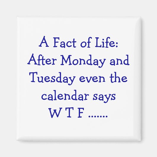 Eine Tatsache des Lebens - Magnet (Vorne)