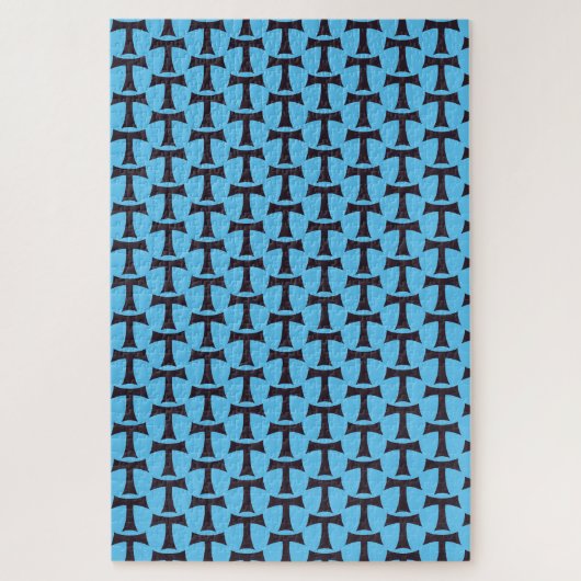 Eine Tau über das Kreuz Saint Anthony Puzzle (Vertikal)