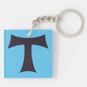 Eine Tau über das Kreuz Saint Anthony Schlüsselanhänger (Rückseite)