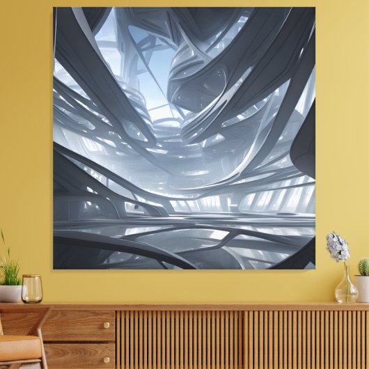 Eine tausendjährige Zukunft Leinwanddruck (Insitu (Wohnzimmer))