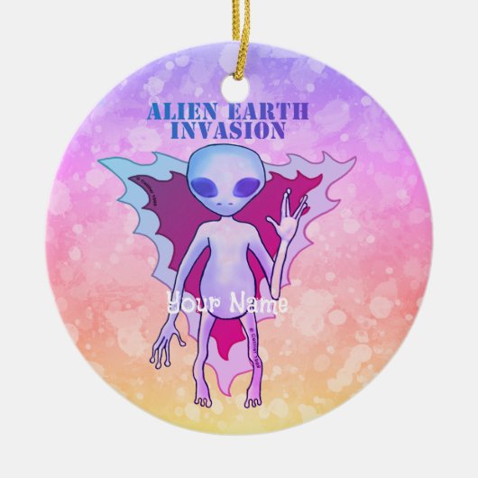 Eine TBA Alien Eine Erd-Invasion Keramik Ornament (Vorne)