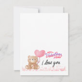 Eine Teddy Bear Valentine Theme Card Karte (Rückseite)