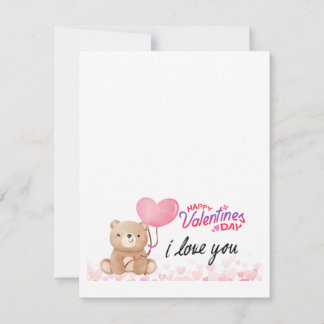Eine Teddy Bear Valentine Theme Card Karte