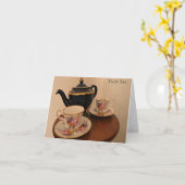 Eine "Tee für zwei"-Karte Karte (Gelbe Blume)