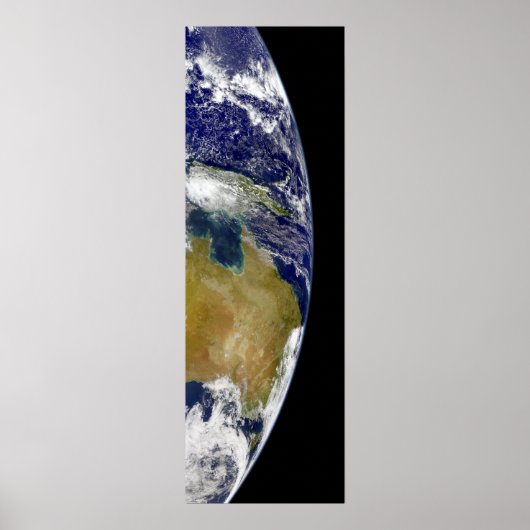 Eine teilweise Ansicht der Erde mit Australien Poster (Vorne)