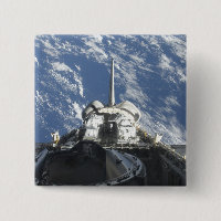 Eine teilweise Sicht auf das Space Shuttle Atlanti