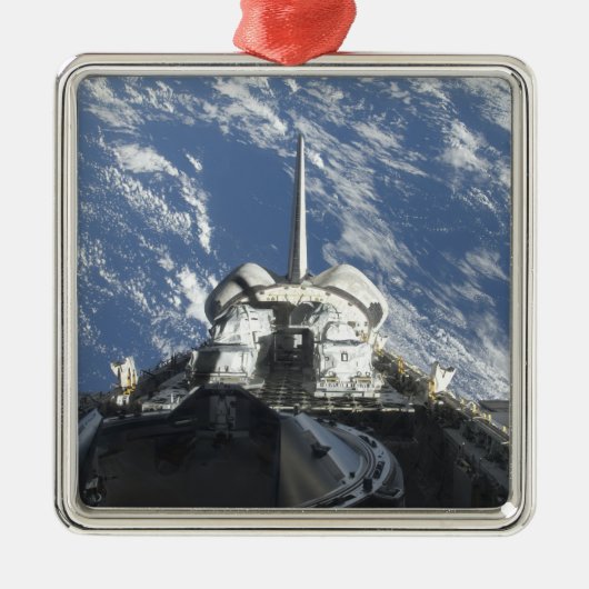 Eine teilweise Sicht auf das Space Shuttle Atlanti Silbernes Ornament (Vorne)