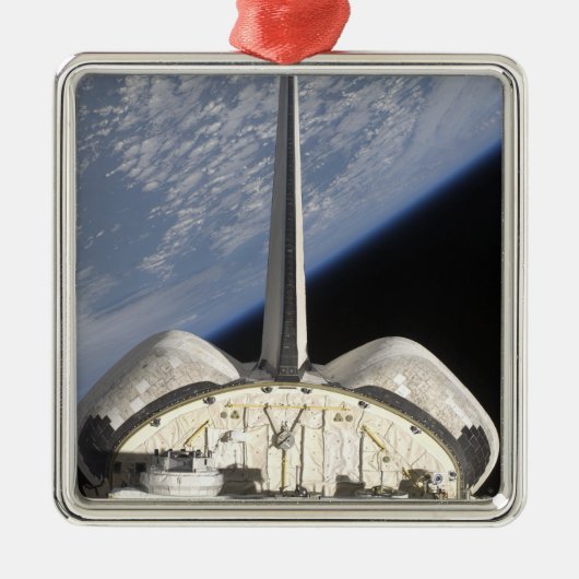 Eine teilweise Sicht auf das Space Shuttle Endeavo Silbernes Ornament (Vorne)