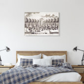 Eine Terrasse mit Orangenbäumen im Garten des Leinwanddruck (Insitu (Schlafzimmer))