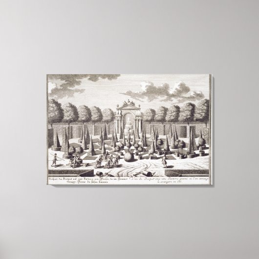 Eine Terrasse mit Orangenbäumen im Garten des Leinwanddruck (Vorderseite)