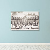 Eine Terrasse mit Orangenbäumen im Garten des Leinwanddruck (Insitu (Holzboden))