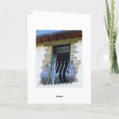 "Eine Terrasse, Toskana" Gruß-Karten Karte (Rückseite)