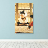 Eine teuflische Geschichte von James Tissot, Vinta Leinwanddruck (Insitu (Holzboden))