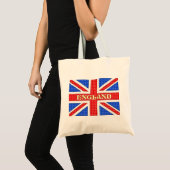 Eine texturierte Flagge mit England geschrieben Tragetasche (Vorderseite (Produkt))
