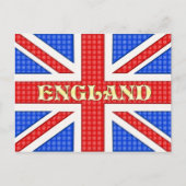 Eine texturierte Flagge mit England Postkarte (Vorderseite)