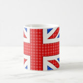 Eine texturierte Union Jack Flagge. Kaffeetasse (Mittel)