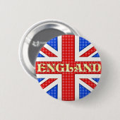 Eine texturierte Union Jack Flagge mit England ges Button (Vorne & Hinten)