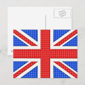 Eine texturierte Union Jack Flagge. Postkarte (Vorne/Hinten)