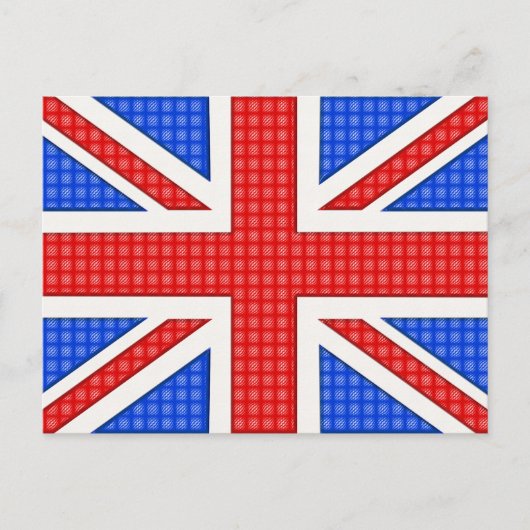 Eine texturierte Union Jack Flagge. Postkarte (Vorderseite)