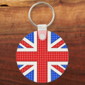 Eine texturierte Union Jack Flagge. Schlüsselanhänger (Vorderseite)