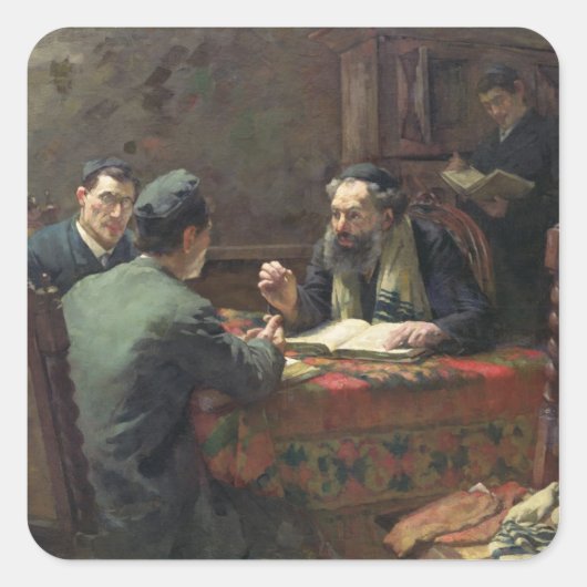 Eine theologische Debatte, 1888 Quadratischer Aufkleber (Vorderseite)