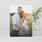 Eine Thrill-Foto-Schwangerschaftsankündigung Feiertagskarte (Stehend Vorderseite)