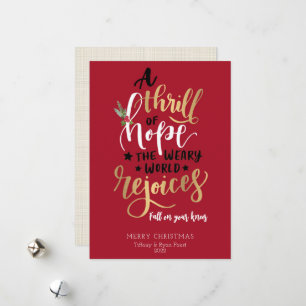 Eine Thrill-Weihnachtskarte der Hoffnung Feiertagskarte
