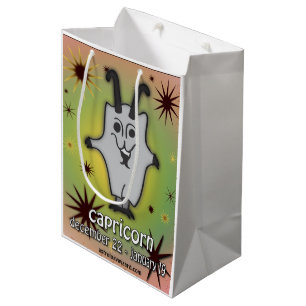 Eine Tierkreiszeichen-Geschenktasche für Steinboc Mittlere Geschenktüte
