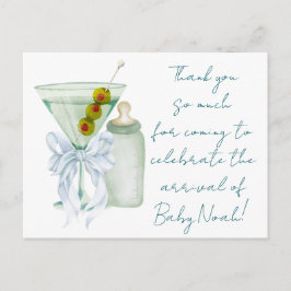 Eine Tini-Baby-Junge-Dankeschön-Postkarte Postkarte