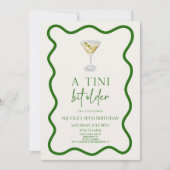 Eine Tini Bit Ältere Dirty Martini Geburtstagspart Einladung (Vorderseite)