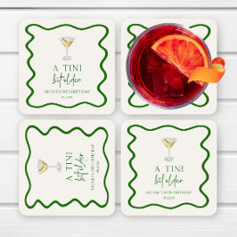 Eine Tini Bit Ältere Dirty Martini Geburtstagspart Rechteckiger Pappuntersetzer