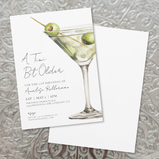 Eine Tini-Bit ältere Erwachsene Geburtstagsparty Einladung