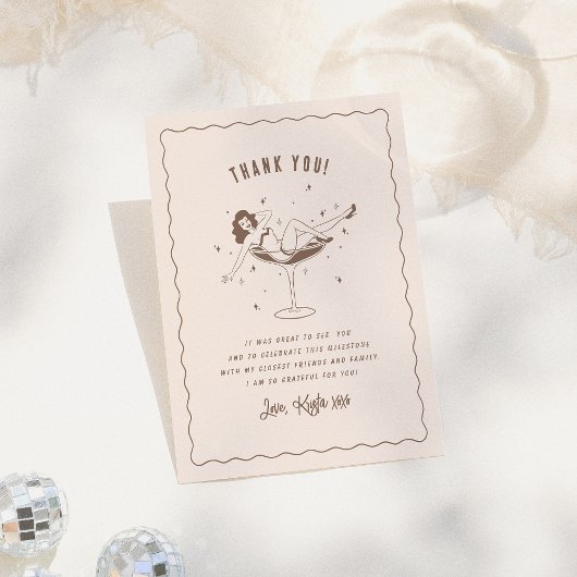 Eine Tini-Bit ältere Geburtstagsparty Dankeskarte