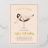 Eine Tini-Bit-ältere Geburtstagsparty Folieneinladung (Vorderseite)