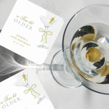 Eine Tini Bit ältere Martini-Cocktail Geburtstagsp