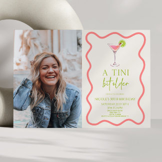 Eine Tini Bit Ältere Pink Martini Geburtstagsparty Einladung