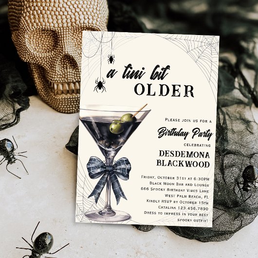 Eine Tini-Bit ältere Spider Halloween-Party Einladung