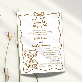 Eine Tini-Bit Hand gezeichnete Martini-Engagement- Einladung